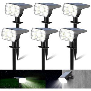 Solar Spot Lights Outdoor Waterproof, 3 Lighting Modes Solar Landscape Lights
